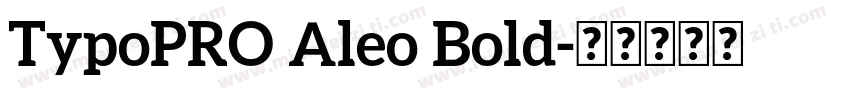 TypoPRO Aleo Bold字体转换